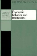 Economic behavior and institutions /
