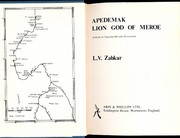 Apedemak, Lion god of Meroe : a study in Egyptian-Meroitic syncretism /