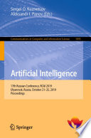 Artificial Intelligence : 17th Russian Conference, RCAI 2019, Ulyanovsk, Russia, October 21-25, 2019, Proceedings /