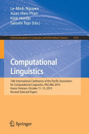 COMPUTATIONAL LINGUISTICS : 16th international conference of the pacific.