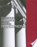 Recherche en education en milieu minoritaire francophone /
