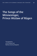 Songs of the Minnesinger, Prince Wizlaw of Rügen.