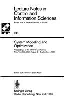 System modeling and optimization : proceedings of the 10th IFIP conference, New York City, USA, August 31 - September 4, 1981 /