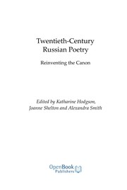 Twentieth-century Russian poetry : reinventing the canon /