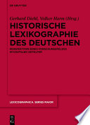Historische Lexikographie des Deutschen : Perspektiven eines Forschungsfeldes im digitalen Zeitalter /