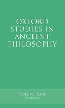 Oxford studies in ancient philosophy.