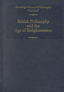British philosophy and the Age of Enlightenment /