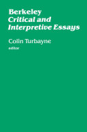 Berkeley : critical and interpretive essays /