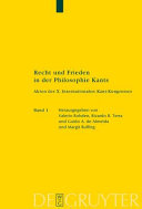 Recht und Frieden in der Philosophie Kants : Akten des X. Internationalen Kant-Kongresses /