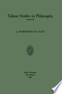 A symposium on Kant.
