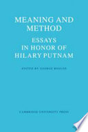 Meaning and method : essays in honor of Hilary Putnam /