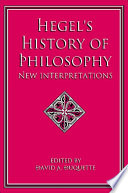 Hegel's History of philosophy : new interpretations /