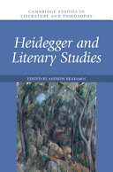 Heidegger and literary studies /