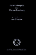 Husserl-Ausgabe und Husserl-Forschung /
