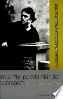 Was Philipp Mainländer ausmacht : Offenbacher Mainländer-Symposium 2001 /