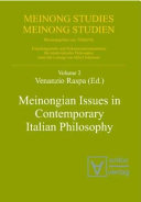 Meinongian issues in contemporary Italian philosophy /