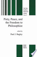 Piety, peace, and the freedom to philosophize /