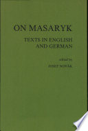 On Masaryk : texts in English and German /