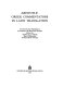 Aristotle : Greek commentators in Latin translation : an introduction published to accompany the microfiche edition /