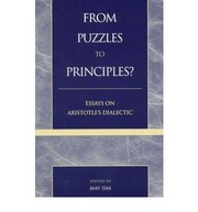 From puzzles to principles? : essays on Aristotle's dialectic /