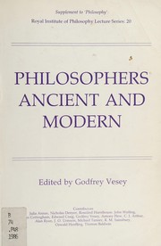 Philosophers, ancient and modern /