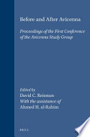 Before and after Avicenna : proceedings of the First Conference of the Avicenna Study Group /