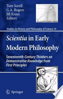 Scientia in early modern philosophy : seventeenth-century thinkers on demonstrative knowledge from first principles /