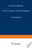 Die Welt des Menschen -- die Welt der Philosophie : Festschrift für Jan Patočka /
