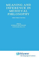 Meaning and inference in medieval philosophy : studies in memory of Jan Pinborg /