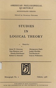 Studies in logical theory: essays /