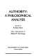 Authority : a philosophical analysis /