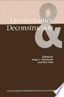 Hermeneutics & deconstruction /