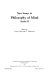 New essays in philosophy of mind, series II /