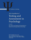 APA handbook of testing and assessment in psychology.