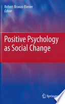 Positive psychology as social change /