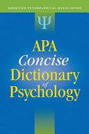 APA concise dictionary of psychology /