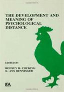 The development and meaning of psychological distance /