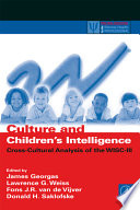 Culture and children's intelligence : cross-cultural analysis of the WISC-III /
