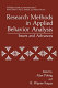 Research methods in applied behavior analysis : issues and advances /