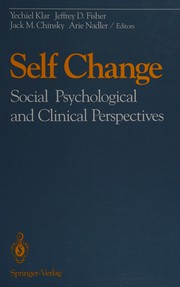 Self change : social, psychological, and clinical perspectives /