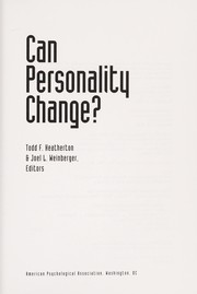 Can personality change? /