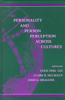 Personality and person perception across cultures /