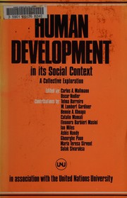 Human development in its social context : a collective exploration /