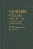 Families count : effects on child and adolescent development /