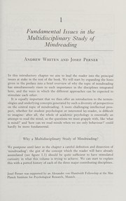 Natural theories of mind : evolution, development, and simulation of everyday mindreading /