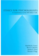 Ethics for psychologists : a commentary on the APA ethics code /