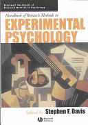 Handbook of research methods in experimental psychology /
