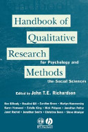 Handbook of qualitative research methods for psychology and the social sciences /