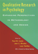 Qualitative research in psychology : expanding perspectives in methodology and design /