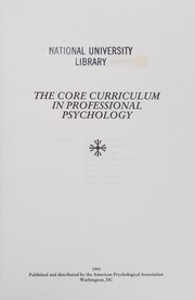 The Core curriculum in professional psychology /